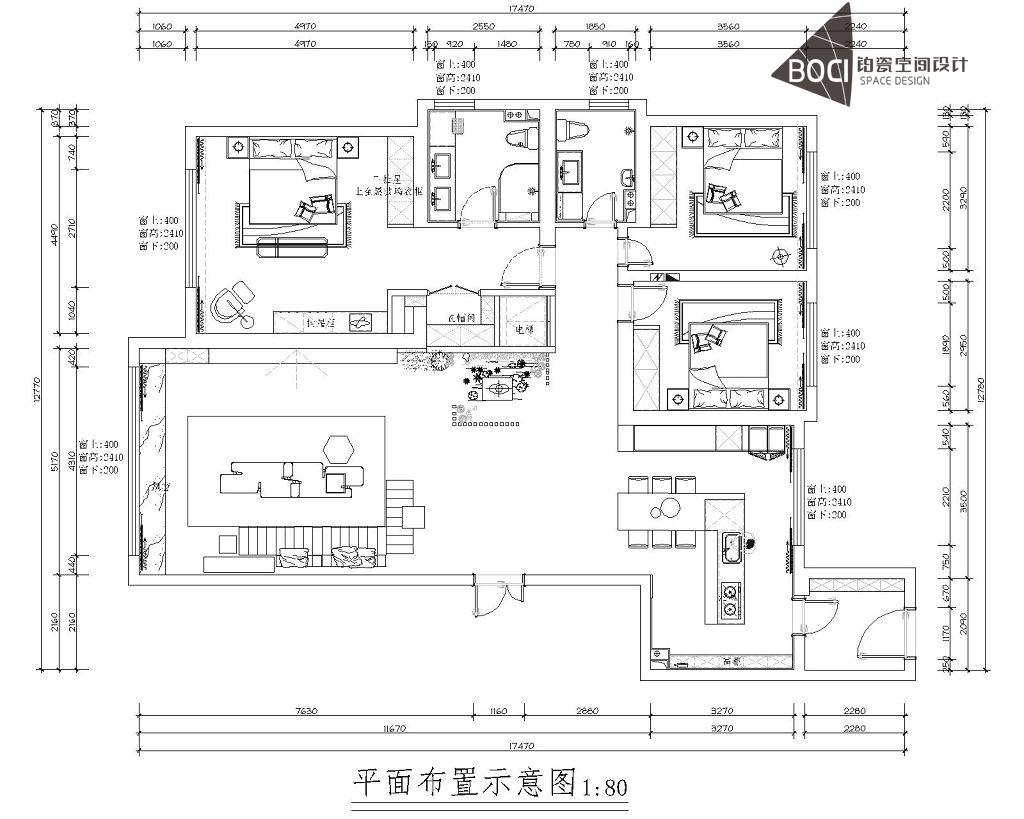 錦尚國際240平米現(xiàn)代風格