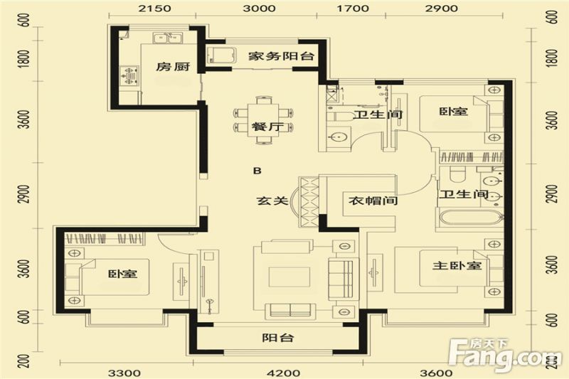 包頭裝修方案包頭富悅城136㎡