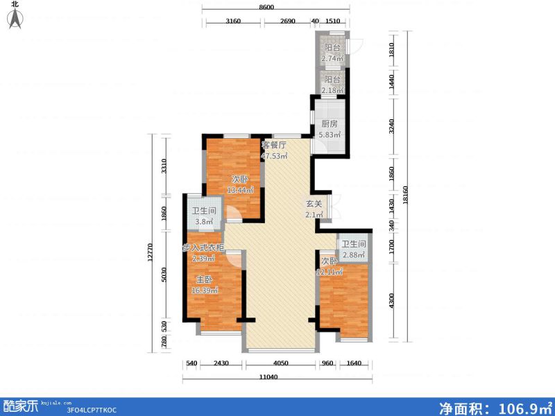 包頭裝修方案包頭萬達(dá)廣場152㎡