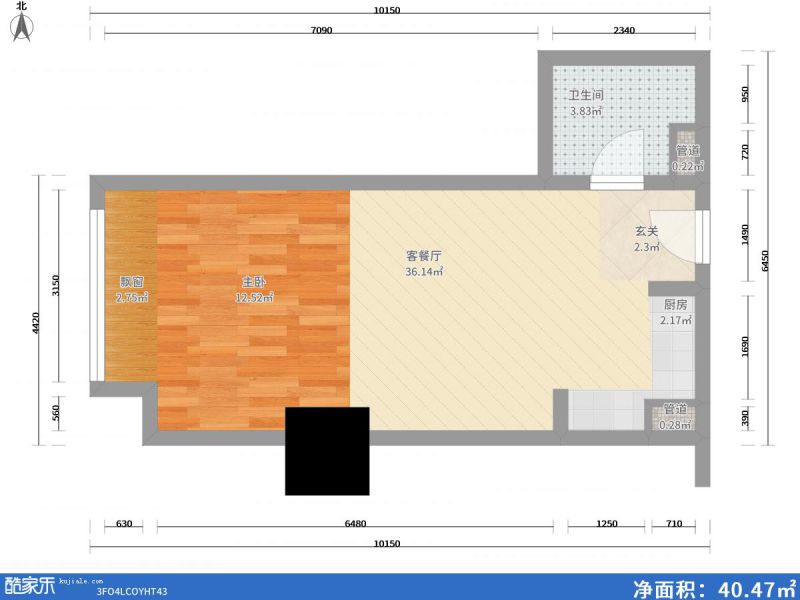 包頭裝修方案包頭萬達(dá)廣場58㎡