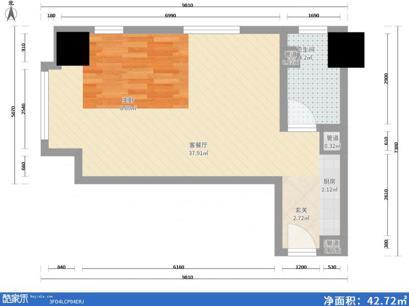 包頭裝修方案包頭萬達(dá)廣場62㎡