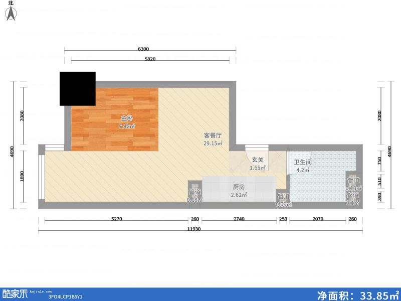 包頭裝修方案包頭萬達(dá)廣場49㎡