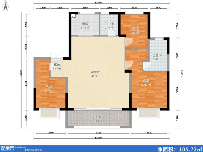 包頭裝修方案包頭綠地國際花都132㎡